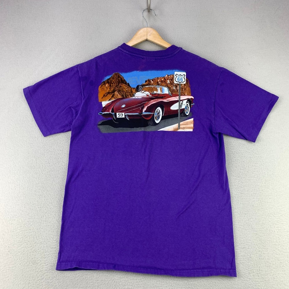 Vintage Chevy Trucks Pocket Tee Mens Medium Purple 90s Single Stitch Corvette‎